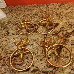 Large Vintage Brass Curtain Tie backs *